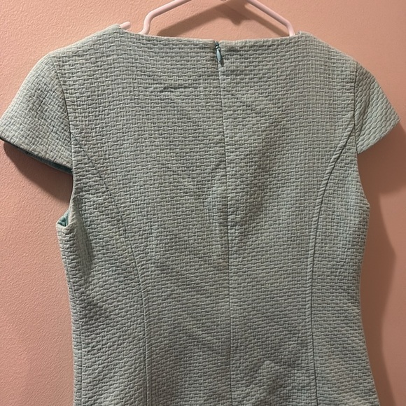 J. McLaughlin Light blue Textured Dress - size 0 - cap sleeve - career - Picture 5 of 6